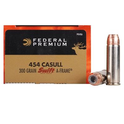 Federal Ammo 454 Casull Swift A-Frame 300 Grain 20