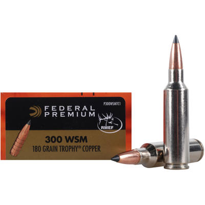 Federal Ammo 300 WSM Trophy Copper 180 Grain 20 Ro
