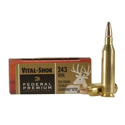 Federal Ammo Vital-Shok 243 Winchester Sierra Game Federal Ammo Vital-Shok 243 Winchester Sierra Game