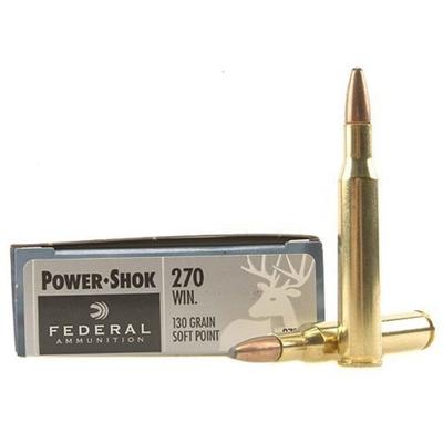 Federal Ammo Power-Shok 270 Winchester SP 130 Grai