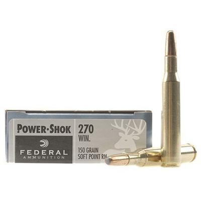 Federal Ammo Power-Shok 270 Winchester SP 150 Grai