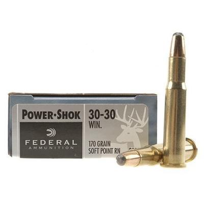Federal Ammo Power-Shok 30-30 Winchester SP RN 170