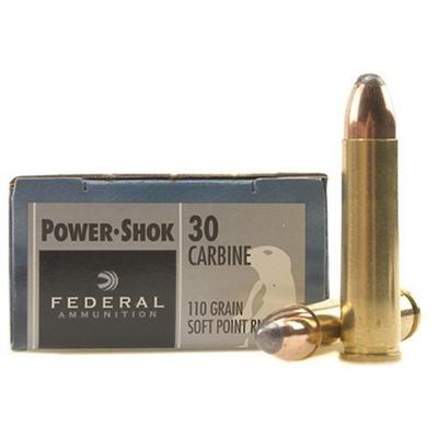 Federal Ammo Power-Shok 30 Carbine SP RN 110 Grain