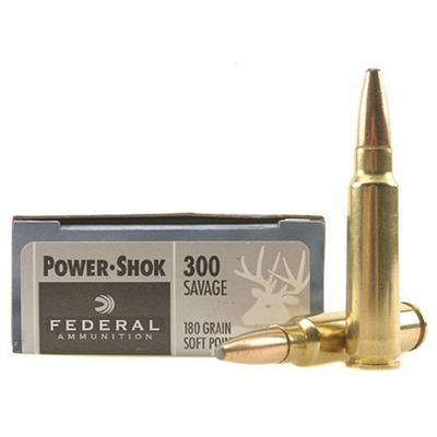 Federal Ammo Power-Shok 300 Savage SP 180 Grain 20
