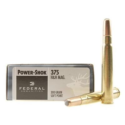 Federal Ammo Power-Shok 375 H&H Magnum SP 300