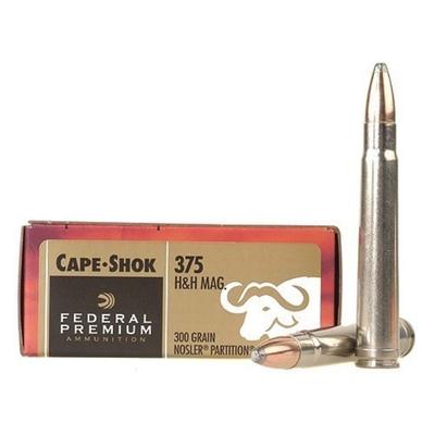 Federal Ammo Cape-Shok 375 H&H Magnum Nosler P