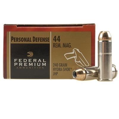 Federal Ammo 44 Magnum Hydra-Shok JHP 240 Grain 20