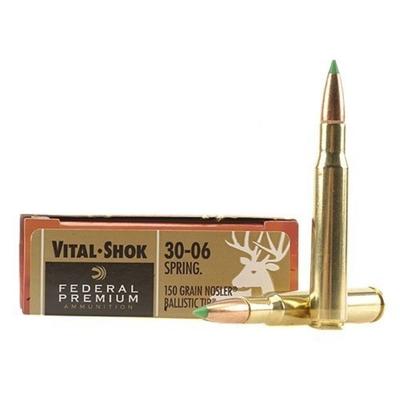 Federal Ammo Vital-Shok 30-06 Springfield Nosler B Federal Ammo Vital-Shok 30-06 Springfield Nosler B