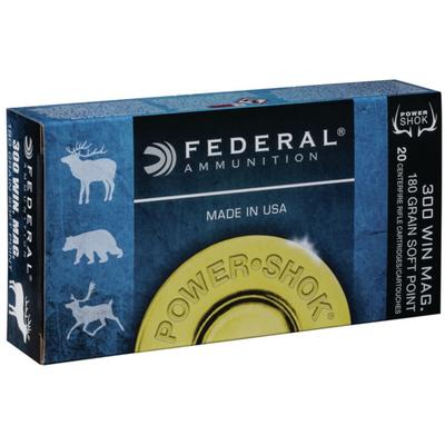 Federal Ammo Power-Shok 300 Win Mag SP 180 Grain 2 Federal Ammo Power-Shok 300 Win Mag SP 180 Grain 2