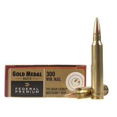 Federal Ammo 300 Win Mag Sierra MatchKing BTHP 190