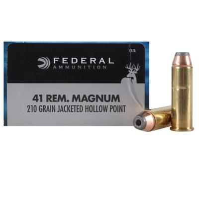 Federal Ammo 41 Magnum JHP 210 Grain 20 Rounds [C4