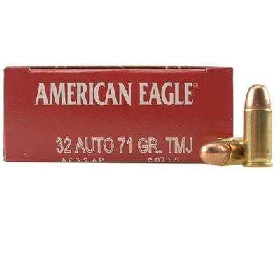 Federal Ammo American Eagle 32 ACP FMJ 71 Grain 50