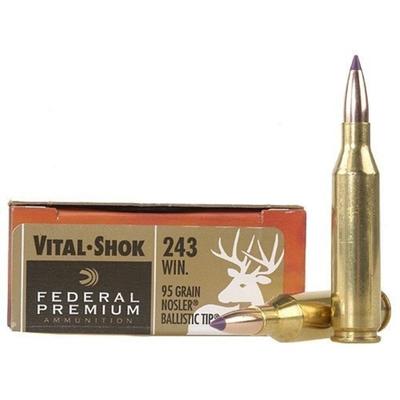 Federal Ammo Vital-Shok 243 Winchester Nosler Ball