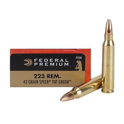 Federal Ammo 223 Remington TNT Green 43 Grain 20 R