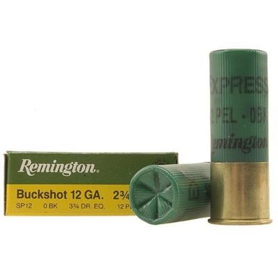 Remington Shotshells 12 Gauge 0 Buckshot 5 Rounds