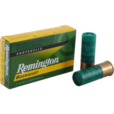Remington Shotshells 12 Gauge #4-Shot Buck 5 Round Remington Shotshells 12 Gauge #4-Shot Buck 5 Round