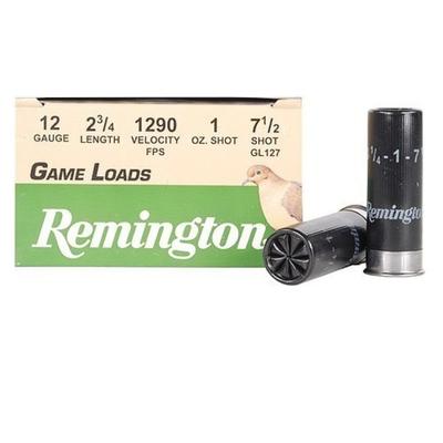 Remington Shotshells Game 12 Gauge 2.75in 1oz #7.5