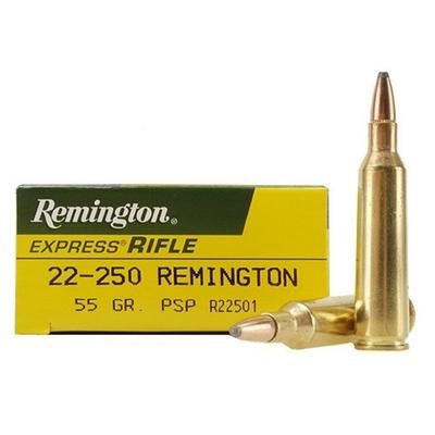 Remington Ammo 22-250 Rem 55 Grain PSP 20 Rounds [