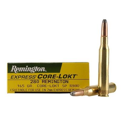 Remington Ammo 280 Remington Core-Lokt SP 165 Grai