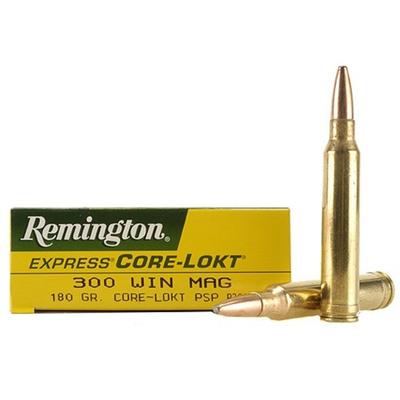 Remington Ammo Core-Lokt 300 Win Mag PSP 180 Grain