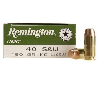 Remington Ammo UMC 40 S&W Metal Case 180 Grain