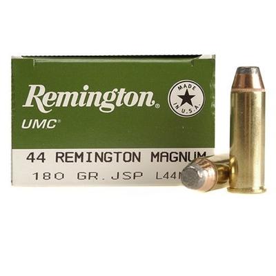Remington Ammo UMC 44 Magnum JSP 180 Grain 50 Roun