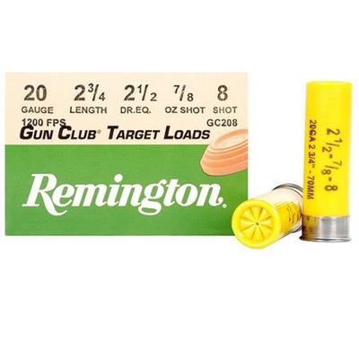 Remington Shotshells Gun Club Target 20 Gauge 2.75