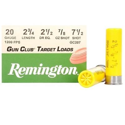 Remington Shotshells Gun Club Target 20 Gauge 2.75