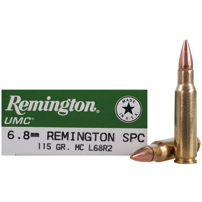 Remington Ammo UMC 6.8mm Remington SPC 115 Grain M Remington Ammo UMC 6.8mm Remington SPC 115 Grain M