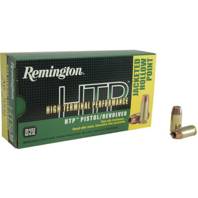 Remington Ammo HTP 40 S&W 155 Grain JHP 50 Rou
