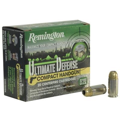 Remington Ammo Compact 40 S&W Brass JHP 180 Gr