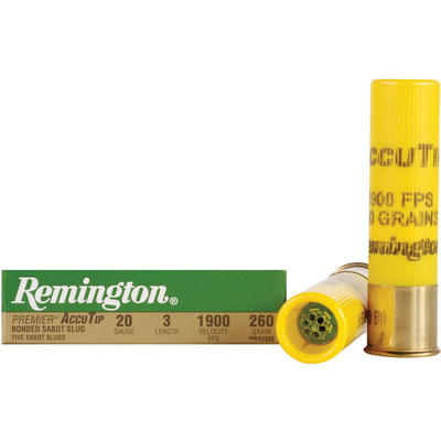 Remington Shotshells AccuTip Bonded Sabot 20 Gauge Remington Shotshells AccuTip Bonded Sabot 20 Gauge