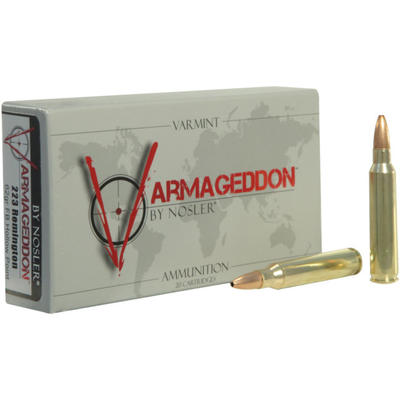 Nosler Ammo Varmageddon 223 Remington Flat Base HP