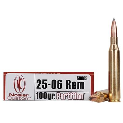 Nosler Ammo Trophy 25-06 Rem 100 Grain Partition 2