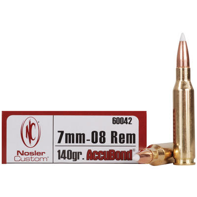 Nosler Ammo Trophy 7mm-08 Remington 140 Grain Accu