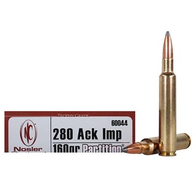 Nosler Ammo Trophy 280 Ackley Improved 160 Grain P Nosler Ammo Trophy 280 Ackley Improved 160 Grain P