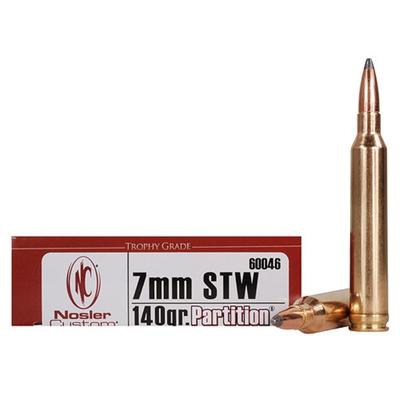 Nosler Ammo Trophy 7mm STW 140 Grain Partition 20 Nosler Ammo Trophy 7mm STW 140 Grain Partition 20