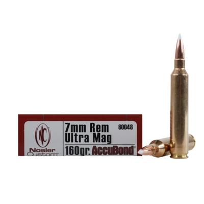 Nosler Ammo Custom 7mm RUM 160 Grain AccuBond 20 R Nosler Ammo Custom 7mm RUM 160 Grain AccuBond 20 R