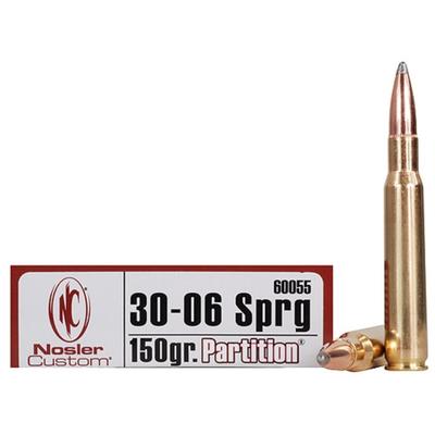 Nosler Ammo Trophy 30-06 Springfield 150 Grain Par