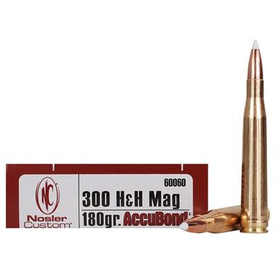 Nosler Ammo Trophy 300 H&H Magnum 180 Grain Ac