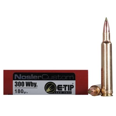 Nosler Ammo Custom 300 Weatherby Magnum 180 Grain