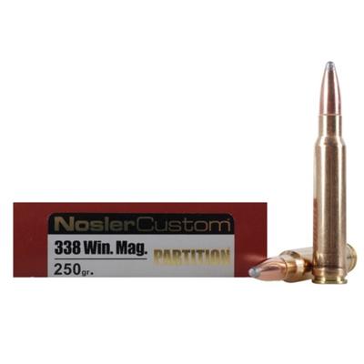 Nosler Ammo Trophy 338 Win Mag 250 Grain Partition Nosler Ammo Trophy 338 Win Mag 250 Grain Partition