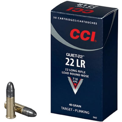CCI Rimfire Ammo Quiet-22 .22 Long Rifle (LR) 40 G