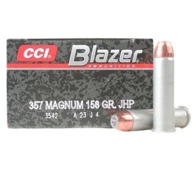 CCI Ammo Blazer 357 Magnum JHP 158 Grain 50 Rounds