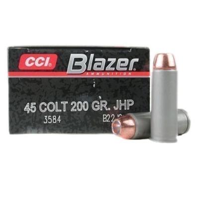 CCI Ammo Blazer 45 Colt (LC) JHP 200 Grain 50 Roun CCI Ammo Blazer 45 Colt (LC) JHP 200 Grain 50 Roun