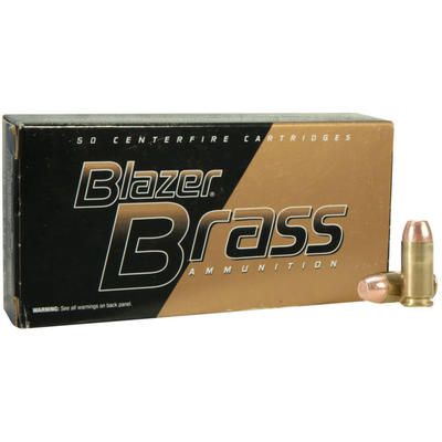 CCI Ammo Blazer Brass 40 S&W FMJ Flat Nose 165