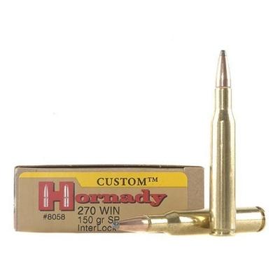 Hornady Ammo Custom 270 Winchester SP 150 Grain 20