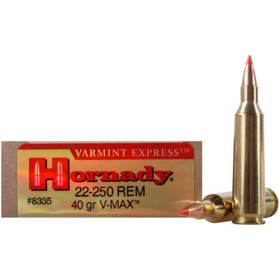 Hornady Ammo 22-250 Remington 40 Grain V-Max 20 Ro