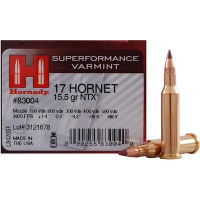 Hornady Ammo Superformance 17 Hornet NTX Lead-Free