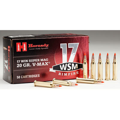 Hornady Rimfire Ammo 17 Win Super Magnum 20 Grain
